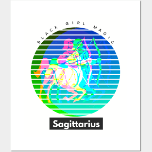 Sagittarius Black Girl Magic (zodiac sign) Posters and Art